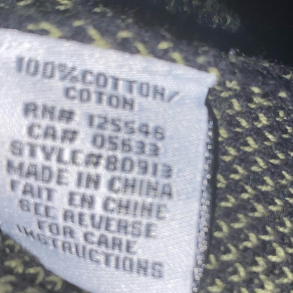 Habitat Knit Button Cardigan Black & Green Buffalo Plaid Long Sleeve Size Large - Picture 9 of 16